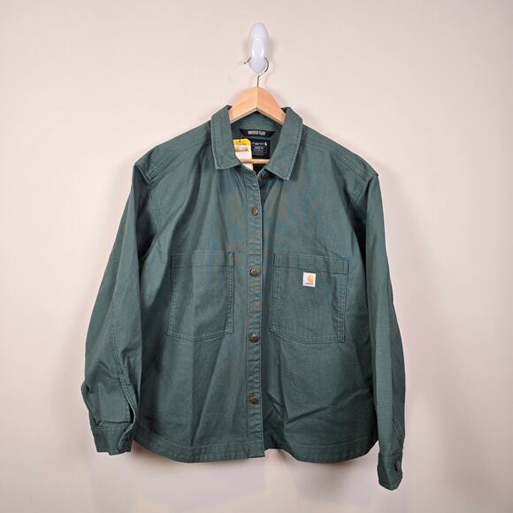 Carhartt Jackets & Blazers - Carhartt Rugged Flex Loose Fit Heavyweight Duck Overshirt Women Size XL (16-18)